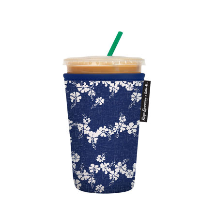 Picture of Sok It Java Sok Iced Coffee & Cold Soda Insulated Neoprene Cup Sleeve (Reyn Spooner 50th State Flower, Medium: 22-28oz)