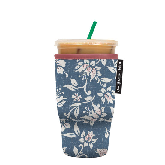 Picture of Sok It Java Sok Iced Coffee & Cold Soda Insulated Neoprene Cup Sleeve (Reyn Spooner Kia Orana, Large: 30-32oz)