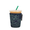 Picture of Sok It Java Sok Iced Coffee & Cold Soda Insulated Neoprene Cup Sleeve (Reyn Spooner Monstera Ink, Small: 16-20oz)