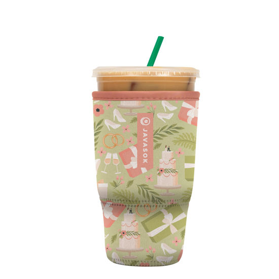 Picture of Sok It Java Sok Iced Coffee & Cold Soda Insulated Neoprene Cup Sleeve (Bridal Bliss, Large: 30-32oz)