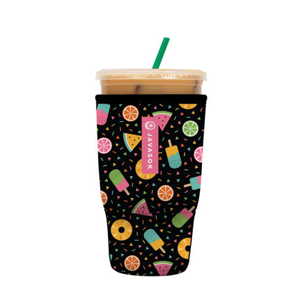 Picture of Sok It Java Sok Iced Coffee & Cold Soda Insulated Neoprene Cup Sleeve (Summer Sweets, Large: 30-32oz)