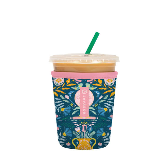 Picture of Sok It Java Sok Iced Coffee & Cold Soda Insulated Neoprene Cup Sleeve (Wild-Flour, Small: 16-20oz)