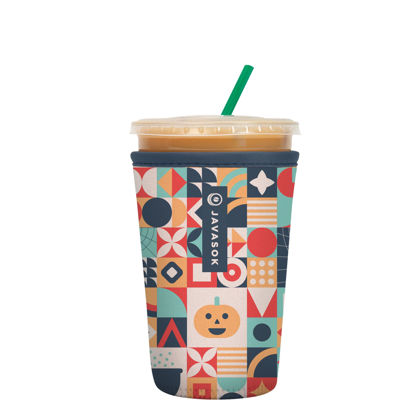 Picture of Sok It Java Sok Iced Coffee & Cold Soda Insulated Neoprene Cup Sleeve (Patch Perfect, Medium: 22-28oz)