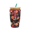 Picture of Sok It Java Sok Iced Coffee & Cold Soda Insulated Neoprene Cup Sleeve (Festive Fruit, Large: 30-32oz)