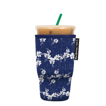 Picture of Sok It Java Sok Iced Coffee & Cold Soda Insulated Neoprene Cup Sleeve (Reyn Spooner 50th State Flower, Large: 30-32oz)