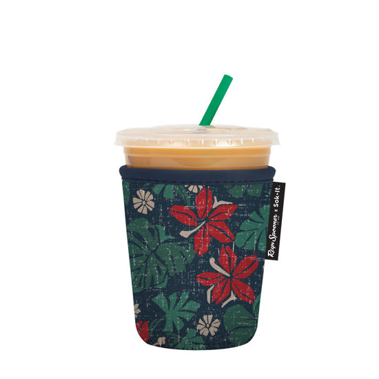 Picture of Sok It Java Sok Iced Coffee & Cold Soda Insulated Neoprene Cup Sleeve (Reyn Spooner Pahala, Small: 16-20oz)