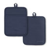 Picture of KitchenAid Ribbed Soft Silicone Pot Holder 2-Pack Set, Ink Blue, 7"x9"