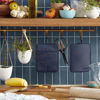 Picture of KitchenAid Ribbed Soft Silicone Pot Holder 2-Pack Set, Ink Blue, 7"x9"