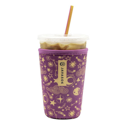 Picture of Sok It Java Sok Iced Coffee & Cold Soda Insulated Neoprene Cup Sleeve (Purple Starry Night, Medium: 22-28oz)