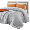 Picture of Bedsure Comforter Duvet Insert - Quilted Comforters Oversize Queen Size, All Season Duvet, Down Alternative Bedding Comforter with Tabs(Light Grey,Oversize Queen 98"x98")
