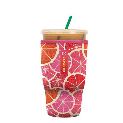 Picture of Sok It Java Sok Iced Coffee & Cold Soda Insulated Neoprene Cup Sleeve (Sunshine Slices, Large: 30-32oz)