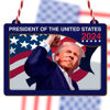Picture of Trump Christmas Ornaments 2024, Funny Donald Trump Christmas Ornament, 47 Presidental Celebration Ornament, Patriotic Xmas Gift, Patriotic Christmas Decorations Ornament (Rectangle)