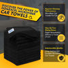 Picture of HOMEXCEL Black Microfiber Cleaning Cloths 12 Pack, 12.5 x 12.5 inch Microfiber Towel for Cars, Ultra Absorbent Car Washing Cloth, Lint Free Streak Free Cleaning Rags for Car, Kitchen, and Window