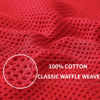 Picture of Homaxy 100% Cotton Waffle Weave Kitchen Dish Towels, Ultra Soft Absorbent Quick Drying Cleaning Towel, 13 x 28 Inches, 6-Pack, Red