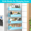 Picture of HuggieGems 4 Pack Magnetic Spice Storage Rack Organizer for Refrigerator and Oven, Blue Fridge Organizers and Storage