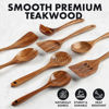 Picture of Zulay Kitchen Premium 8-Piece Wooden Spoons for Cooking - Smooth Finish Teak Wooden Utensils for Cooking, Smooth Finish Natural Teak Wood, Non-Stick Wooden Cooking Utensils - Handmade Wooden Utensils