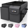 Picture of HOTOR Trunk Organizer for Car - Car Organizer, Foldable Trunk organizer for SUVs & Sedans, Sturdy Car Organization for Car Accessories, Tools, Sundries, Black, 2 Compartments, 23.6"×14.2"×10.6"