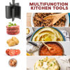 Picture of 2 Pcs Meat Chopper, Upgrade Hamburger Chopper, Premium Heat Resistant Meat Masher for Hamburger Meat, Ground Beef Smasher, Nylon Meat Smasher Tool, Non Stick Mix Chopper, Hamburger Smasher Safe