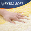 Picture of OLANLY Bathroom Rug Mat 36x24, Extra Soft and Absorbent Microfiber Bath Rugs, Non-Slip Plush Shaggy Bath Carpet, Machine Wash Dry, Bath Mats for Bathroom Floor, Tub and Shower, Yellow