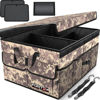 Picture of FORTEM Car Trunk Organizer, Car Storage Organizer, Collapsible Multi Compartment Car Organizer, SUV Trunk Organizer, Non Slip Bottom, Adjustable Securing Straps, Foldable Cover 50L (Desert, Standard)