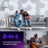 Picture of Ekkogo Acoustic Panels 12-Pack Soundproof Wall Panels 14"X12.1"X0.4" Sound Panels High Density Sound Dampening Panels - [White Hexagon]
