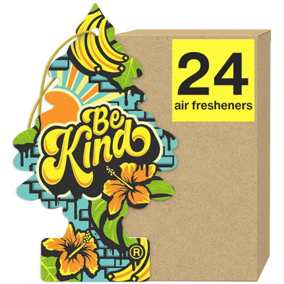 Picture of LITTLE TREES Car Air Freshener | Hanging Tree Provides Long Lasting Scent for Auto or Home | Be Kind, 24 Air Fresheners