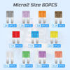Picture of JOREST 60Pcs Micro Assorement Fuses Kit -Micro2 Fuse kit, Micro 2 Automotive Replacement Fuses for Car RV Truck Motorcycle(2Amp 3A 5A 7.5A 10A 15A 20A 25A 30A 35A 40A)
