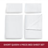 Picture of Mellanni RV Queen Sheets Set - Camper Sheet Sets - 10" Deep Pocket Fitted Sheet Camper Bedding - Wrinkle, Fade, Stain Resistance - 4 Elastic Bands for Snug Fit (Short Queen, White)