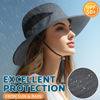 Picture of PFFY Sun Bucket Hat for Men Women 3” Wide Brim UPF 50+ Fishing & Beach Hats Grey