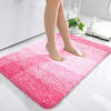 Picture of OLANLY Bathroom Rug Mat 36x24, Extra Soft and Absorbent Microfiber Bath Rugs, Non-Slip Plush Shaggy Bath Carpet, Machine Wash Dry, Bath Mats for Bathroom Floor, Tub and Shower, Pink
