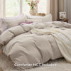Picture of Bedsure Duvet Cover Queen Size - 3 Pieces Prewashed Extra Soft Bedding Set, Includes 1 Duvet Cover 90x90 Inches with Zipper Closure & 2 Pillow Shams, Linen, Comforter Not Included