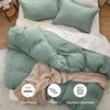 Picture of Bedsure Sage Green Oversized King Duvet Cover - 3 Pieces Prewashed Extra Soft Bedding Set, Includes 1 Duvet Cover 120x98 Inches with Zipper Closure & 2 Pillow Shams, Comforter Not Included