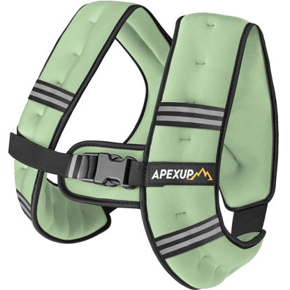 Picture of APEXUP Weighted Vest Men 5lbs Weights with Reflective Stripe, Weighted vest for Women Workout Equipment for Strength Training Running (Mint)