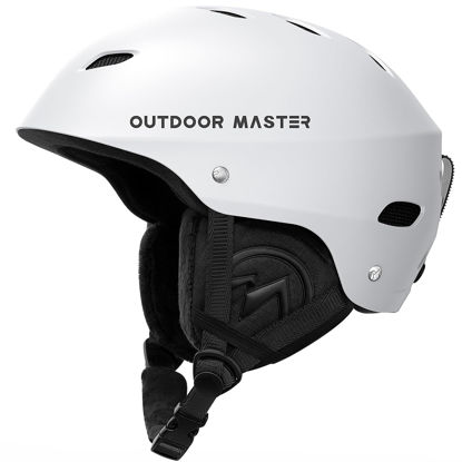 Picture of OutdoorMaster Kelvin Ski Helmet - Snowboard Helmet for Men, Women & Youth (White,XL)
