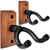 Picture of SNIGJAT Guitar Wall Mount 2 Pack, Guitar Wall Hanger, Guitar Hanger Wall Hook Holder Stand with Screws, Hardwood Guitar Wall Mount Hanger for Acoustic Guitar, Electric Guitar, Banjo, Bass, Mandolin