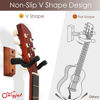 Picture of SNIGJAT Guitar Wall Mount 2 Pack, Guitar Wall Hanger, Guitar Hanger Wall Hook Holder Stand with Screws, Hardwood Guitar Wall Mount Hanger for Acoustic Guitar, Electric Guitar, Banjo, Bass, Mandolin