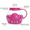 Picture of Ecolution Patented Micro-Pop Microwave Popcorn Popper with Temperature Safe Glass, 3-in-1 Lid Measures Kernels and Melts Butter, Made Without BPA, Dishwasher Safe, 3-Quart, Hot Pink