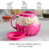 Picture of Ecolution Patented Micro-Pop Microwave Popcorn Popper with Temperature Safe Glass, 3-in-1 Lid Measures Kernels and Melts Butter, Made Without BPA, Dishwasher Safe, 3-Quart, Hot Pink