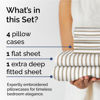 Picture of Extra Deep Queen Sheet Set - 6 Piece Breathable & Cooling Sheets - Hotel Luxury Bedding Set w/18-24 Inch Extra Deep Pockets - Easy Fit - Super Soft, Wrinkle Free & Comfy - Beige Stripes, Queen Size