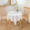 Picture of sancua Small Square Tablecloth 36 x 36 Inch White, Stain and Wrinkle Resistant Washable Polyester Table Cloth for Dining Buffet Party Decorative Fabric Table Cover for Nightstand End Bedside Table