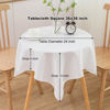 Picture of sancua Small Square Tablecloth 36 x 36 Inch White, Stain and Wrinkle Resistant Washable Polyester Table Cloth for Dining Buffet Party Decorative Fabric Table Cover for Nightstand End Bedside Table