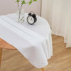 Picture of sancua Small Square Tablecloth 36 x 36 Inch White, Stain and Wrinkle Resistant Washable Polyester Table Cloth for Dining Buffet Party Decorative Fabric Table Cover for Nightstand End Bedside Table