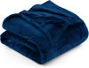 Picture of Utopia Bedding Fleece Blanket Queen Size Navy 300GSM Luxury Bed Blanket Anti-Static Fuzzy Soft Blanket Microfiber (90x90 Inches)