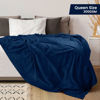 Picture of Utopia Bedding Fleece Blanket Queen Size Navy 300GSM Luxury Bed Blanket Anti-Static Fuzzy Soft Blanket Microfiber (90x90 Inches)