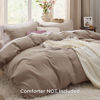 Picture of Bedsure Khaki Soft Prewashed Duvet Cover Set, King Size, 3 Pieces, 1 Duvet Cover 104x90 Inches with Zipper Closure and 2 Pillow Shams, Comforter Not Included