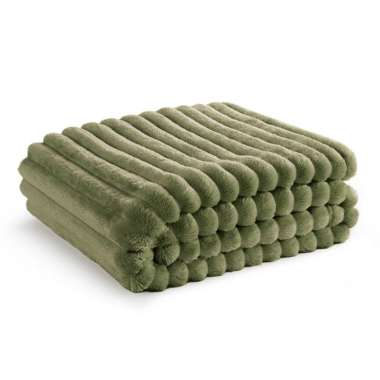 Picture of Bedsure Cypress Fleece Twin Blanket for Couch - Super Soft Cozy Blankets for Women, Cute Small Throws for Girls, 60x80 Inches