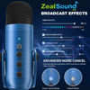 Picture of ZealSound USB Microphone,Condenser Gaming Mic for Phone/Laptop/PC/PS4/5/Computer,Microphone with Gain Knob,LED Mute,Monitor Volume Adjustment,Stand Base for Streaming, Podcast, Studio Recording (Blue)