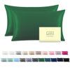 Picture of Silk Pillow Cases 2 Pack Soft Breathable and Sliky Queen Size Pillow Cases Set of 2,Natural Mulberry Satin Silk Pillowcase with Hidden Zipper for Hair and Skin (Olive Green,20"X 30",2pcs)