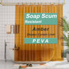 Picture of AmazerBath Shower Curtain Liner, 72x72 Transparent Orange Shower Curtain Liner, Lightweight Plastic Shower Curtain Liner, Cute Waterproof Shower Liner for Bathroom with 3 Magnets and 12 Grommet Holes