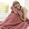 Picture of Bedsure Brick Dust Fleece Twin Blanket for Couch - Super Soft Cozy Blankets for Women, Cute Small Throws for Girls, 60x80 Inches